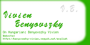 vivien benyovszky business card